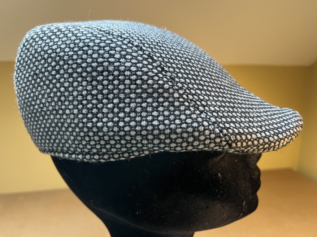 Black & White Poly Flat Cap